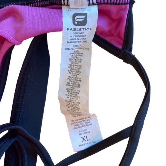 NWT Fabletics Rachel Sexy  Bikini  Lace UP Back Top  SIze XL - Picture 5 of 5